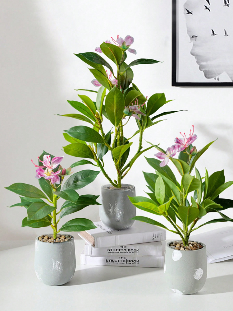 Snake Plant - 21-40 センチメートル人工ツツジ植物偽ゴムの木熱帯ヤシの葉フェイクフィカス花プラスチックグリーン植物家庭用