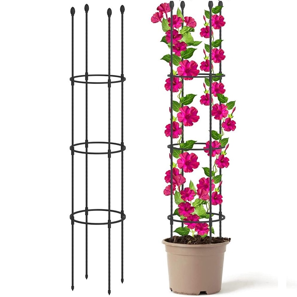 Plant Support Stake - 積み重ね可能なガーデントレリス 無限に接続可能なローズトレリス つる性の花野菜屋内屋外用