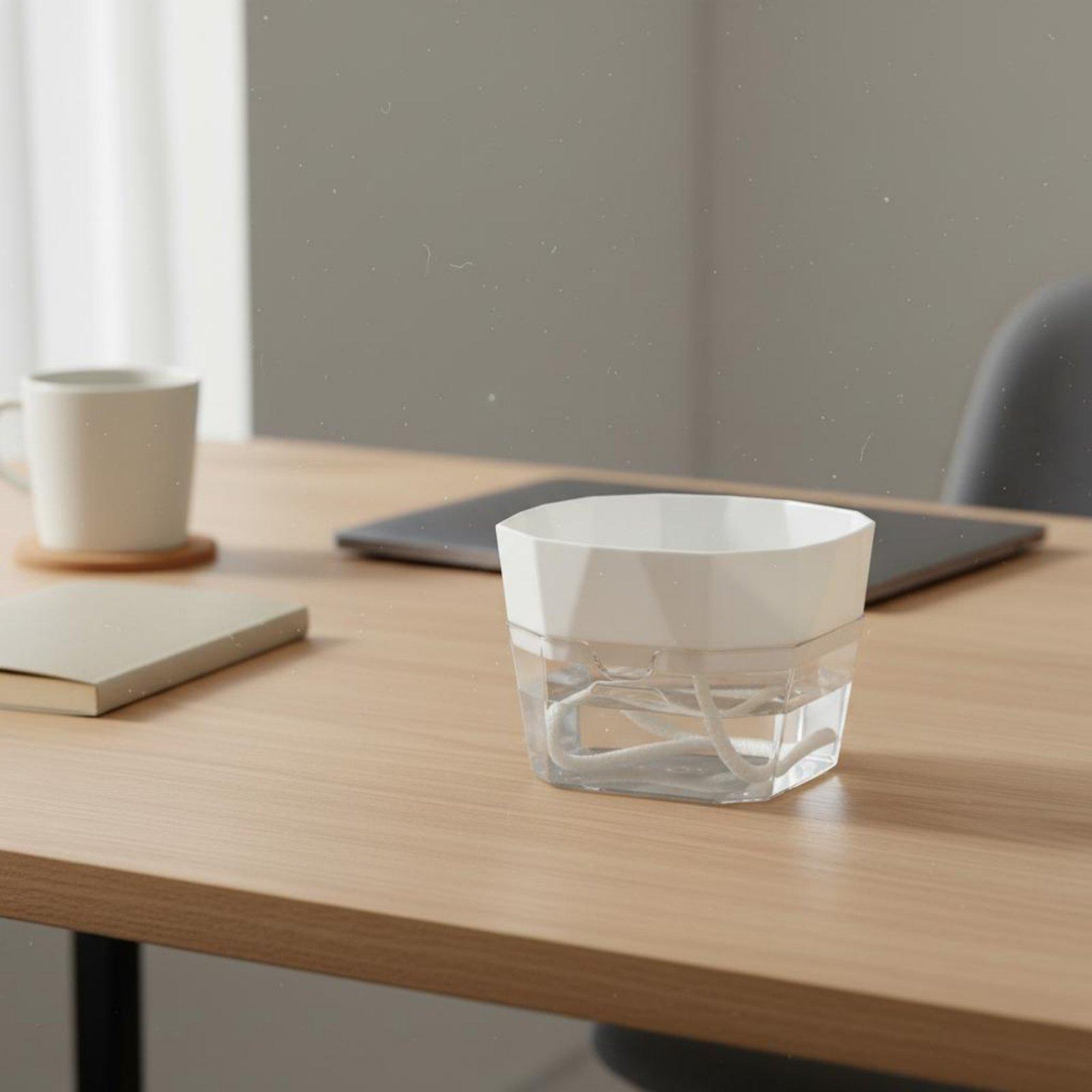 Indoor Plants - 水耕栽培用花瓶 二層式自動給水プランター 透明PET製植木鉢 室内ガーデン用品 装飾用