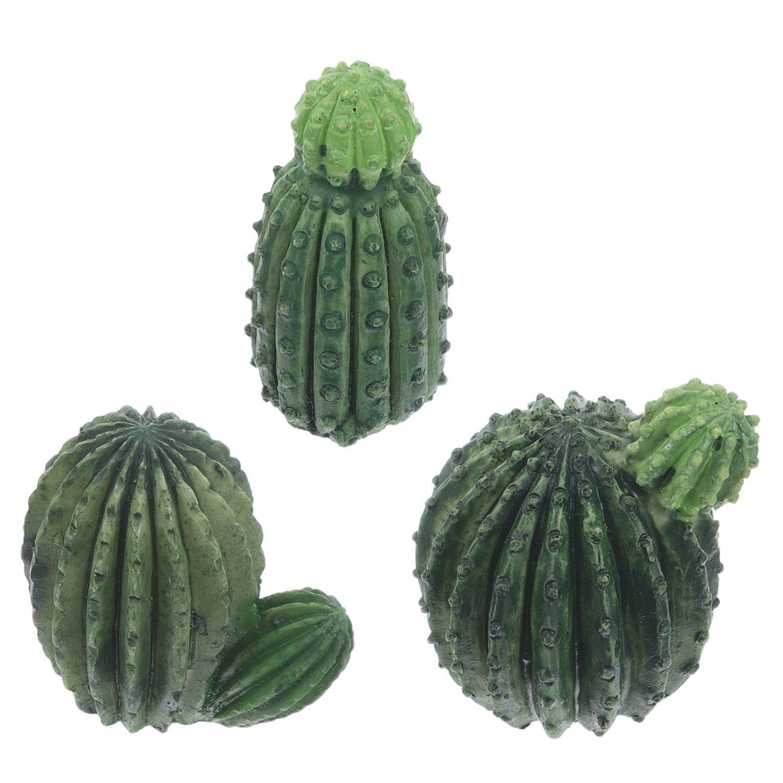 Succulent Set - ミニチュアの樹脂製サボテンと多肉植物のセット – 3個入り。DIYでデスク、家庭、オフィスを飾りましょう。