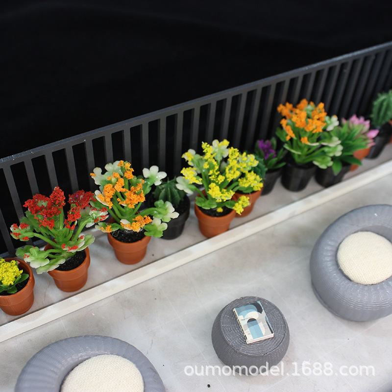 Succulent Set - ミニ模擬植物サボテン多肉植物モデル小型鉢植え装飾デスクトップドールハウス風景と緑の植物ディスプレイ用