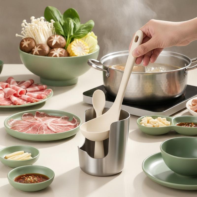 2-in-1ステンレス製スプーン置き兼鍋蓋スタンド。BPAフ - Pothos のレビューと価格