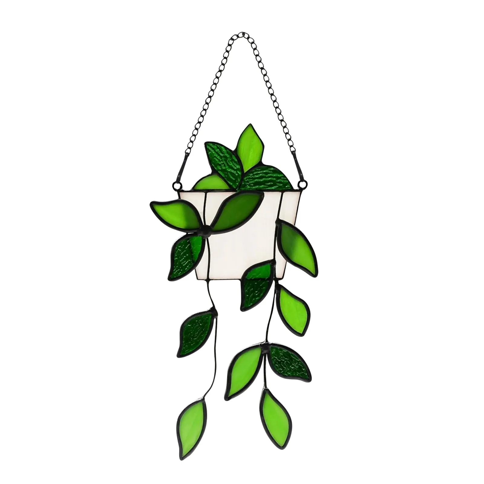 人工植物装飾手作りグリーン偽植物ステンドグラス窓ぶら下げライ - Plant Parent Yearly のレビューと価格