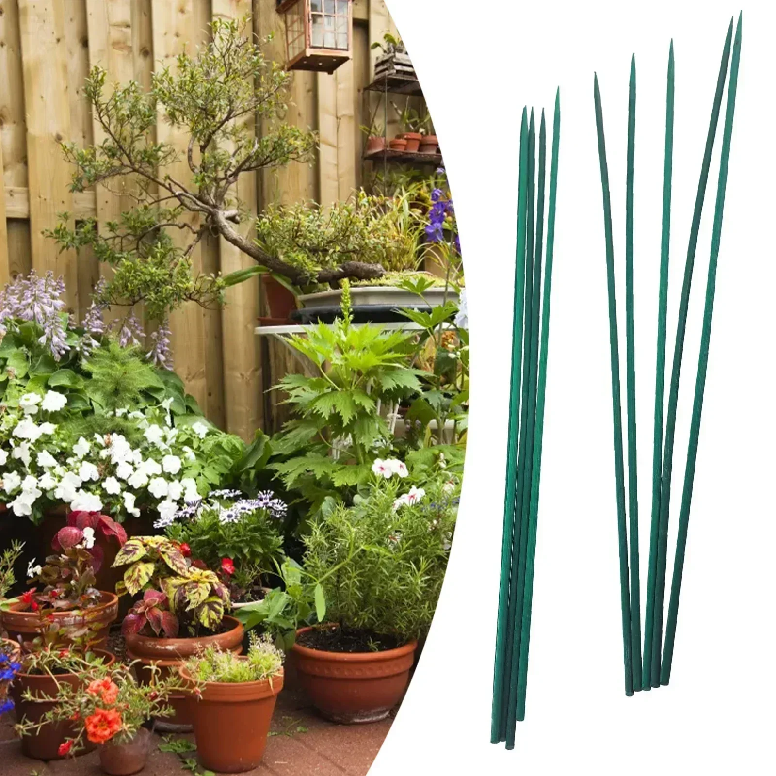 ガーデニング用植物サポートキット,木の棒,緑の竹植物サポート - Plant Support Stake のレビューと価格