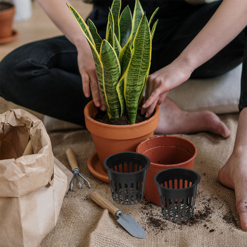 15個入り、4インチのプラスチック製ネットポット。屋内・屋外 - Indoor Plants のレビューと価格