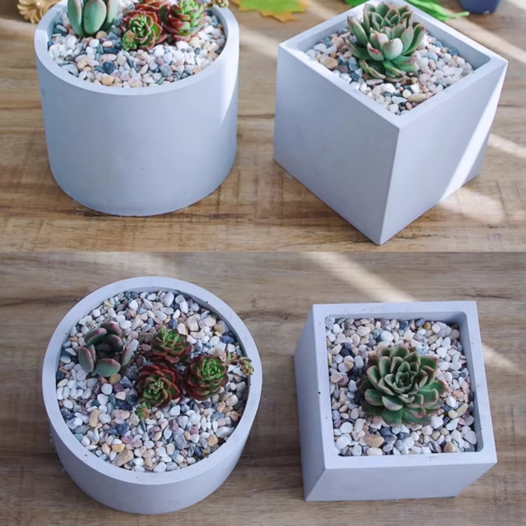 15cm大型丸型コンクリート植木鉢シリコンモールド、正方形セ - Succulent Set のレビューと価格