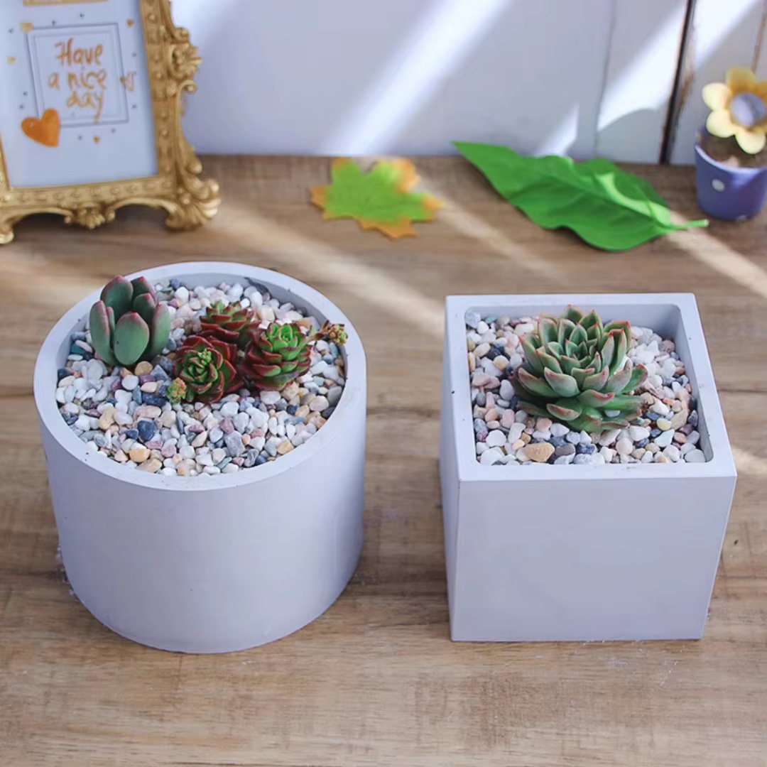 15cm大型丸型コンクリート植木鉢シリコンモールド、正方形セ - Succulent Set のレビューと価格