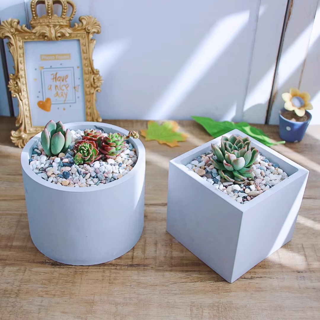 15cm大型丸型コンクリート植木鉢シリコンモールド、正方形セ - Succulent Set のレビューと価格