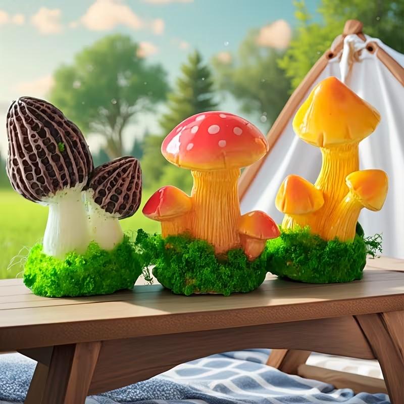 1セット3個入り人工キノコ飾りモスマイクロ風景多肉植物フラワ - Succulent Set のレビューと価格