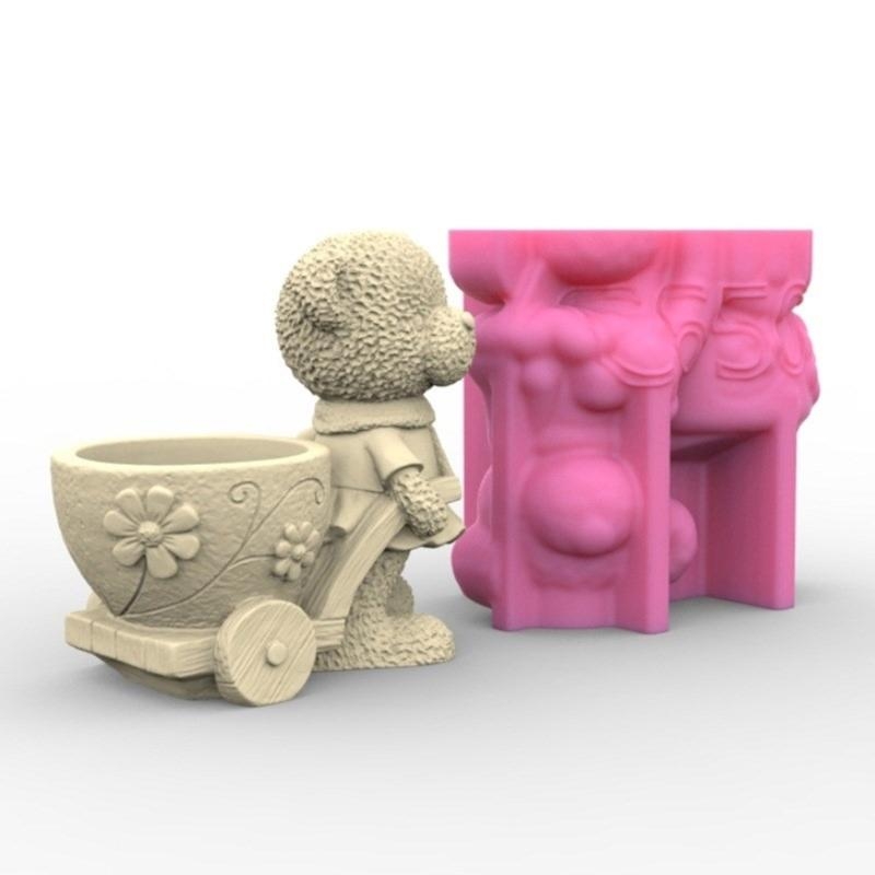 3D DIY 植木鉢金型シリコーンコンクリート金型クマ花瓶金 - Terracotta Pot のレビューと価格