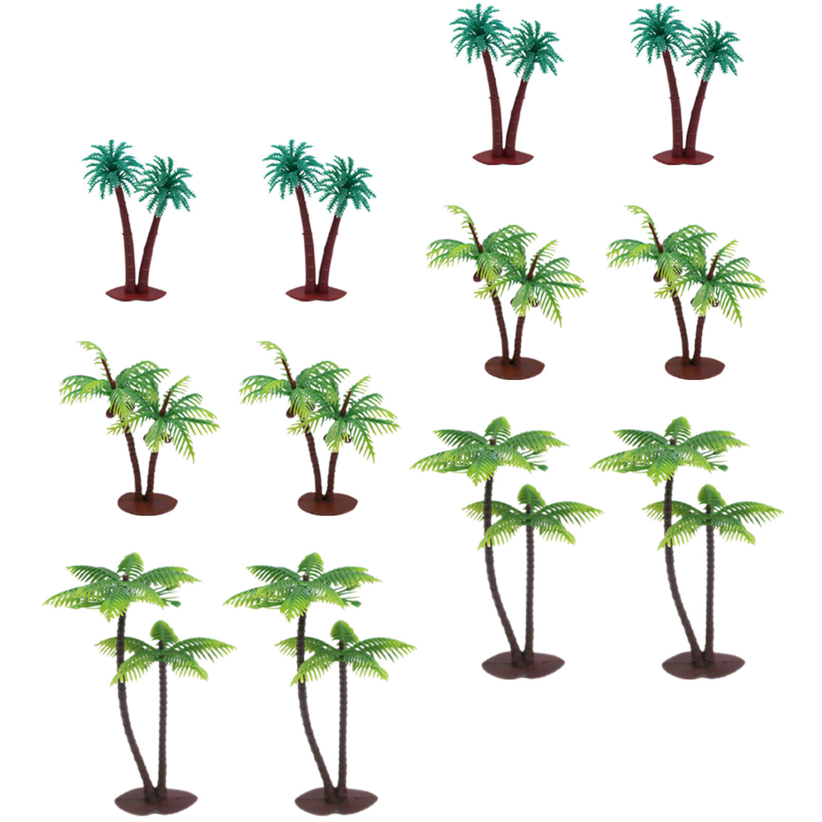 12個入り ココナッツツリーのミニチュア模型。リアルなプラス - Indoor Plants のレビューと価格