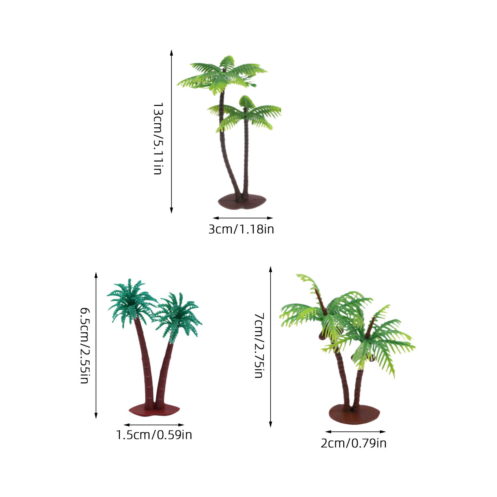 12個入り ココナッツツリーのミニチュア模型。リアルなプラス - Indoor Plants のレビューと価格