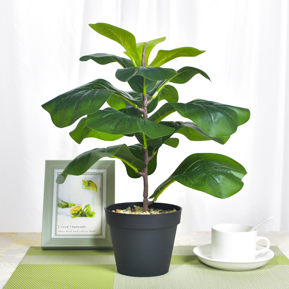 AB33-2 個人工フィドルリーフイチジク 19.6 インチ - Fiddle Leaf Fig のレビューと価格